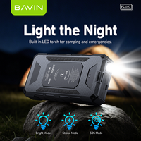 BAVIN Portable extérieur Powerbank PC1197 charge rapide 20000mah 22.5w lumière LED magnétique batterie externe solaire avec câble