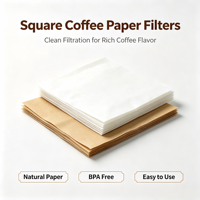 Filtres à café Chemex en papier de pulpe de bois recyclable pour un stockage facile, pour la préparation manuelle du café en infusion commerciale