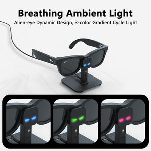 Station de charge pour <span class=keywords><strong>lunettes</strong></span> connectées Ray-Ban Mate avec base métallique et lumière d'ambiance respirante - Product Image 1