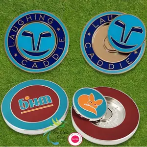 Marcador magnético de metal para bolas de golfe, fundo branco personalizado, clipe de chapéu de golfe com logotipo personalizado, transferência térmica para impressão UV