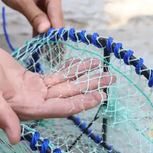 Armadilha de caracol do mar resistente à corrosão com rede pe de 15 compartilhas
