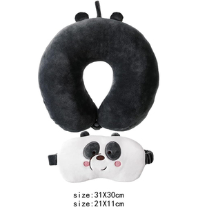 1862 Wholesale Memory Foam Filled <strong>Panda</strong> U Shape Neck Pillow with <strong>Mask</strong> Custom Set Plush Soft Kids Toy Cartoon Gift <strong>Panda</strong> Pillow - Product Image 3