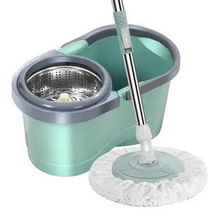 Bucket And Mop 360 Degree Rotation Microfiber Removable Cleaning Rotating Mop