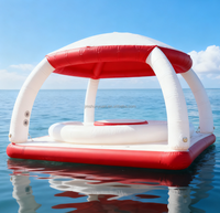 Plateforme flottante gonflable de luxe pour adultes, tente de jeu aquatique estivale, île flottante, quai, sports et loisirs