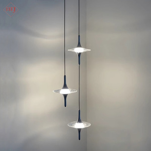 Lampe suspendue transfrontalière en cristal, luminaire de chevet, lumière d'ambiance murale, lampe suspendue soucoupe volante - Product Image 5