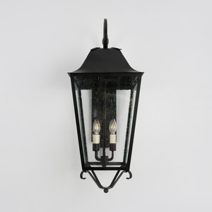 Energy-efficient, bright outdoor decorative wall <b>light</b>/garden <b>light</b> – Brass <b>LED</b> wall fixture - Product Image 5