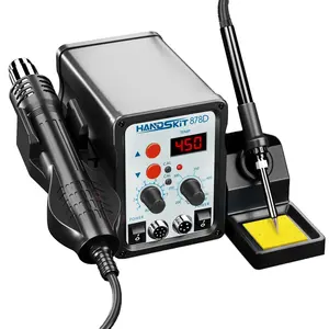 handskit 878d 2 in 1 Soldering Station with Hot Air Gun Temperature Adjustable soldering iron LED Digital Display