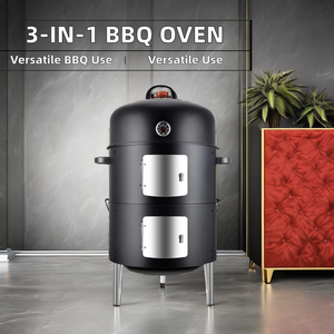 Ahumador Portátil 3 en 1 para Exteriores NB FAVOUR, Horno <span class=keywords><strong>Parrilla</strong></span> Plegable de Metal para Barbacoa de Carbón y Casa de Ahumado Interior para Carnes y Pescados - Product Image 3