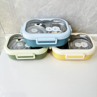 LFS Eco Friendly Style isolé Métal de luxe Premium ensembles de couverts personnalisé enfant mignon Boîte à lunch Bento en acier inoxydable