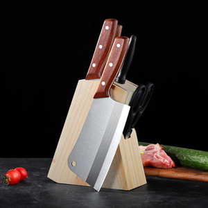 Juego de cuchillos de cocina, cuchillo de carnicero de acero inoxidable para el hogar, mango de madera, cuchillo para verduras, cuchillo para frutas, tijeras, cuchillo Yangjiang - Product Image 4