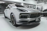 Kit carrosserie en fibre de carbone pour Porsche Cayenne, style FD amélioré, haute qualité, comprenant lèvre avant, jupes latérales, diffuseur et spoiler