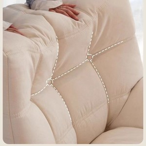 Fauteuil de relaxation moderne sans cadre en tissu velours côtelé entièrement rembourré pour salon et chambre - Product Image 4