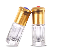 Botol emas gulung parfum minyak esensial 3ml 6ml 9ml 12ml botol rol kaca tutup sekrup cetak MOQ 100 buah Volume 10ml