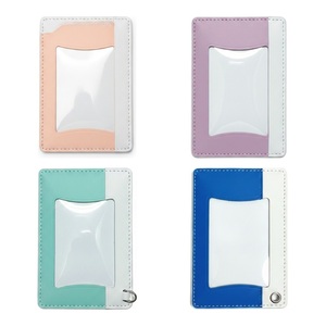 Porte-cartes en cuir abricot, étui pour cartes de visite, support de téléphone, logo personnalisé, cadeau d'entreprise, vente en gros - Product Image 5