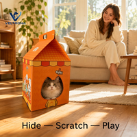 Maison à gratter pour chat en carton ondulé en forme de carton de lait, mobilier d'intérieur, vente en gros