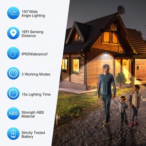 IP65 su geçirmez LED duvar lambası Mini kare güneş enerjili hareket sensörü sensör 3 mod 150 ° geniş açı ABS pil kumandalı açık hava aydınlatması ev - Product Image 2