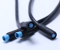 Tahan air PVC tembaga Core 2/3/4/5/6 Pin adaptor kabel Harness optik tampilan Bafang untuk Ebike/suku cadang sepeda motor 1m 220V