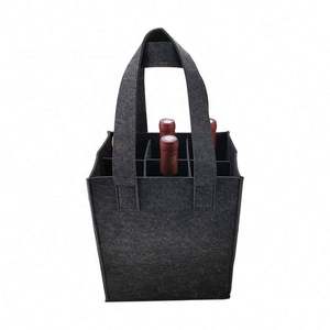 ถุงผ้าสักหลาดสำหรับเก็บไวน์กล่องใส่ไวน์แบบพกพาถุงใส่ไวน์แดงพร้อมที่จับ - Product Image 3