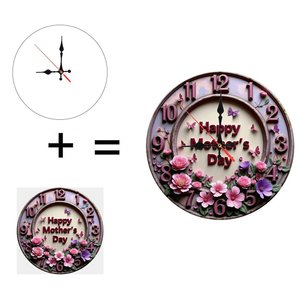 Round Wooden Wall <b>Clock</b> 25x25Cm Silent Non Ticking Home Indoor Decor - Product Image 6