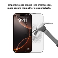Protection d'écran en verre trempé HD transparent anti-bulles 2.5D pour iPhone 18 17 16 15 14 13 12 11 X Pro Max