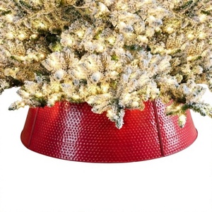 ปลอกคอต้นคริสต์มาสเหล็กดัดสีแดงสุดหรู พร้อมฐานตั้งสำหรับต้นซีดาร์ - Product Image 1