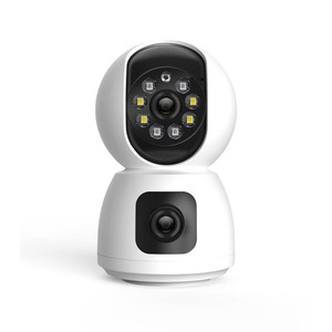 Cámara de teléfono para bebé interior Lente dual 6MP HD Pantalla dual Detección de movimiento Alarma de Voz bidireccional Cámara de seguridad para el hogar - Product Image 1