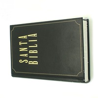 Bible Sainte en gros, version Louis Segond en français et version anglaise KJV, avec couverture en papier noir, format mini journal d'étude