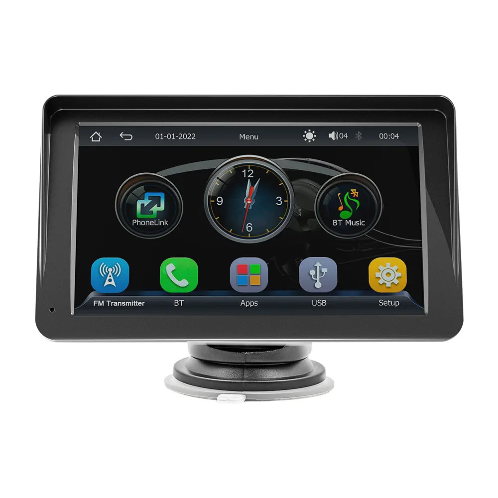 X5300 lecteur multimédia de voiture 7 ''écran Carplay Portable sans fil Carplay Gps Bt Fm pour voiture universelle