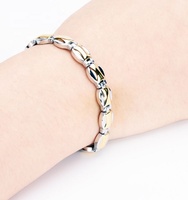 Excellent Bracelet Bio Énergétique en Acier Inoxydable pour la Santé, avec Ions Négatifs, Tourmaline, Aimant et Pierre Énergétique au Germanium