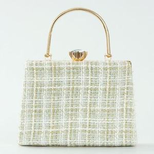 Bolso de mano DAQI Lady Fashion con diamantes de imitación para mujer, con cadena y cierre de pinza, para cena. - Product Image 5