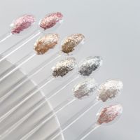 YOLLY 2025 haute densité 18 couleurs étoile glace fée palette d'ongles brillant plastique opale poudre Fine Flash Texture tridimensionnelle