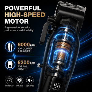 <span class=keywords><strong>Tondeuse</strong></span> à <span class=keywords><strong>Cheveux</strong></span> Professionnelle Sans Fil pour Hommes – Kit Complet de Coiffure Électrique - Product Image 2