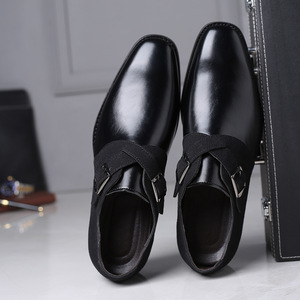 Nuevo Modelo 2015, Zapatos Formales de Cuero con Suela de Goma para Hombre, Transpirables, Sin Cordones, para Oficina y <span class=keywords><strong>Carrera</strong></span> Profesional, Talla Grande, Color Sólido - Product Image 4