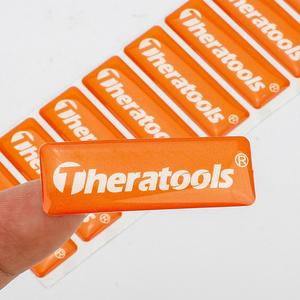 Theratools Rectangular Orange Plastic Adhesive <b>Sticker</b> Durable Offset Silkscreen Printed Label for <b>Personal</b> Care - Product Image 1
