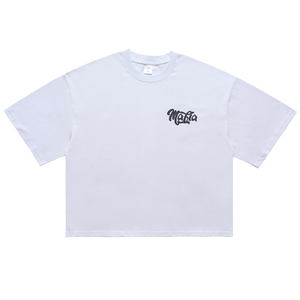 T-shirt blanc à manches courtes pour homme, coupe ample, idéal pour l'impression - Product Image 1