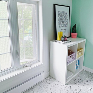 הסיטונאי באיכות גבוהה סגנון מודרני עץ קיר מסגרת צפה קישוט לבן פתוח מתלה אחסון תצוגה לבן - Product Image 2