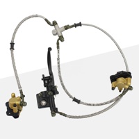 Ensemble de frein à disque double GOOFIT, système d'étrier de frein à disque avant pour ATV, buggy, quad, moto 70cc, 90cc, 110cc, 125cc, accessoires