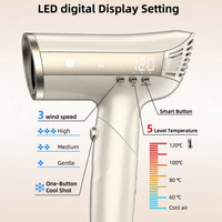 Sèche-cheveux intelligent AI à séchage rapide, pliable, infrarouge, double tension, moteur sans balais 110000 tr/min, vente en gros OEM KangRord