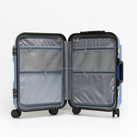 Valise trolley de luxe classique, simple et élégante, avec cadenas TSA, cadre en aluminium, coque rigide ABS+PC, 20 24 28, logo personnalisé