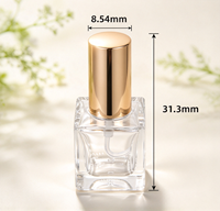 Flacon pulvérisateur de parfum carré en verre de 10 ml, 31,3x8,54 mm, mini atomiseur de voyage rechargeable avec pulvérisateur
