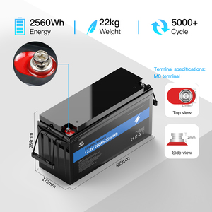 Batteries au phosphate de fer et de lithium Melasta OEM 12V 24V 100Ah 200Ah, batterie 12V pour camping-car/UPS/solaire - Product Image 4