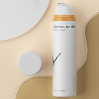 Flacon pompe sans air en plastique 15ml 30ml 50ml, flacon rond de luxe en PP pour crème et lotion, emballage cosmétique personnalisable pour soins de la peau