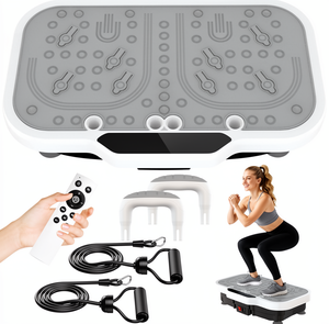 Plateforme <span class=keywords><strong>vibrante</strong></span> Zoomsnail, machine d'exercice, 8000 vibrations/min, plateforme de fitness réglable, capacité de 400 lb, entraînement du corps entier - Product Image 1
