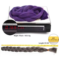 BELEZA Bleu Vente Flash Tresses Jumbo Africaines Noires Effet Sale, Résistantes à la Chaleur à Basse Température, Tresses Yaki 165g 82 Pouces, Extensions de Cheveux