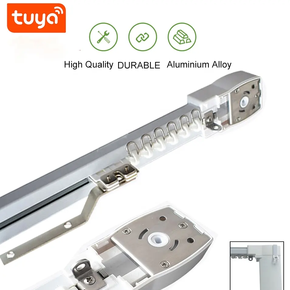 Tuya 커튼 트랙 막대 Tuya 스마트 라이프 와이파이 모터 제어 자동화 시스템을위한 개인 맞춤형 지그비 전기 커튼 레일