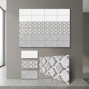 Vistaar Carreaux muraux en céramique imitation glaçure métallique de style japonais 300x600mm gris pour salon salle de bain - Product Image 2
