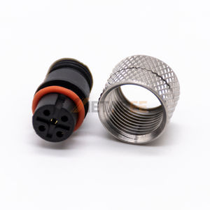 Connecteur femelle IP67 M12 5 broches à codage A, droit, à souder, moulé, pour câble DeviceNet et capteur - Product Image 4