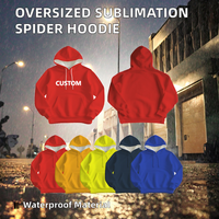 Sweat-shirts à capuche unisexes à fermeture éclair, coupe classique, imprimés par sublimation, modèle Spider 1.1, effet vieilli, collection Printemps Essentielle