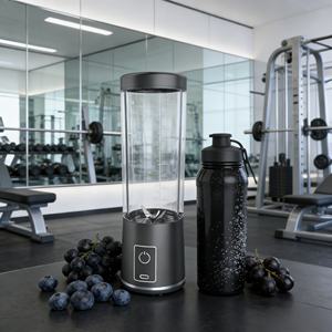 Blender robuste, mode turbo, 500 ml, sans BPA, fabricant de smoothies, charge USB/batterie, étanche, broyeur de glace, pour la maison, les voyages, l'hôtel - Product Image 6