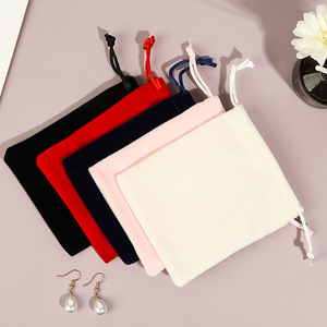 Sac à poussière en velours de luxe avec cordon de serrage, logo personnalisé imprimé, pochette de rangement en flanelle douce, housse de protection pour accessoires de sac à main - Product Image 2